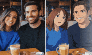 fotos animadas, editor, ghibli