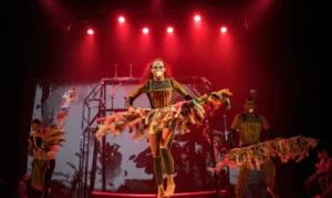 palco giratório, arte