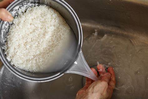 washing rice, rice, cooking